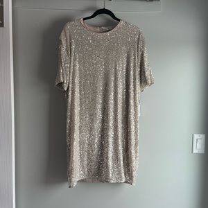 Devoted gold sequin dress. NWT- perfect for Christmas or a New Years party!